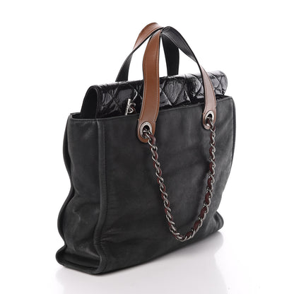 Chanel Iridescent Glazed Calfskin In The Mix Tote Black 3 of 12