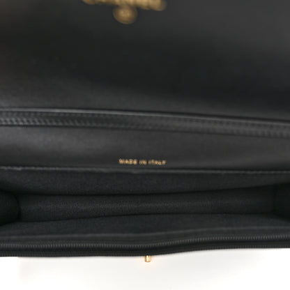 Chanel Caviar Quilted Camellia Clutch With Chain Black 5 of 12