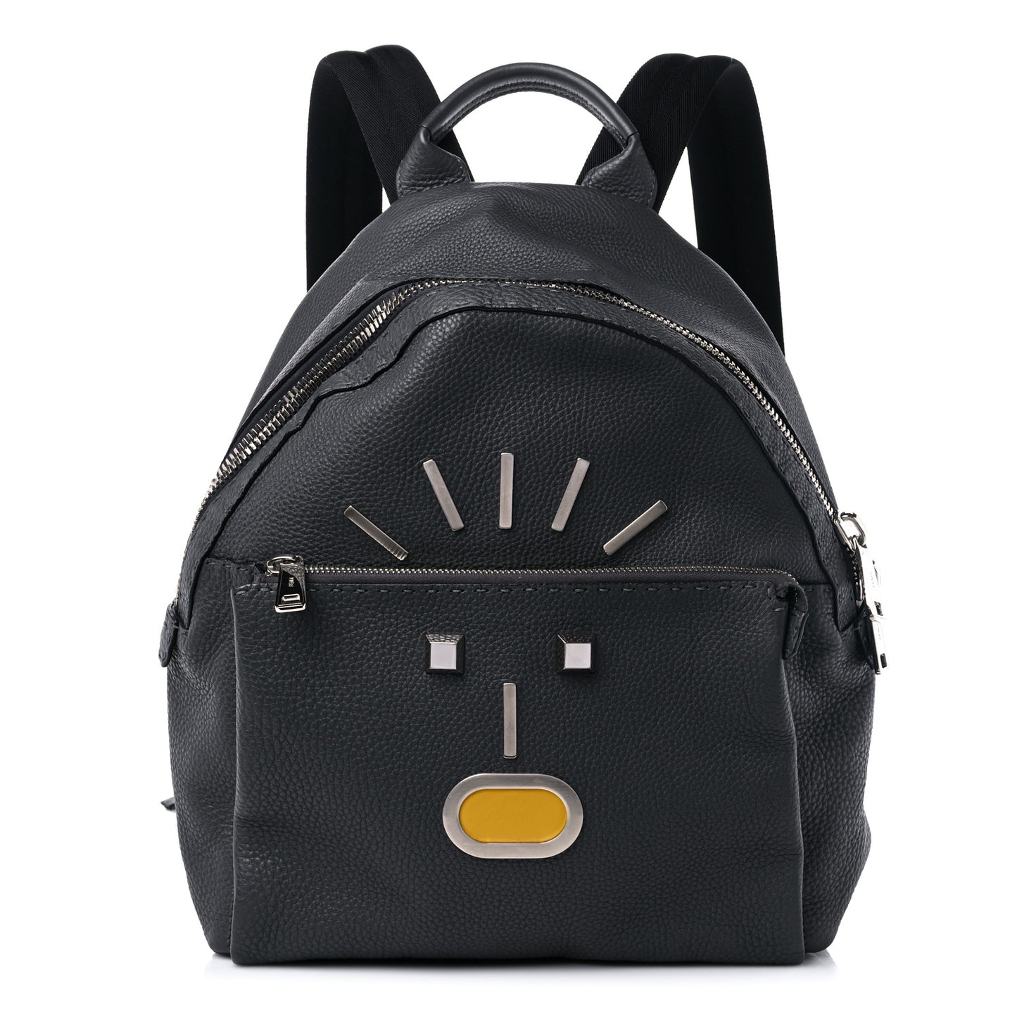 Calfskin Romano Selleria Faces No Words Emoticon Backpack Aslfalto