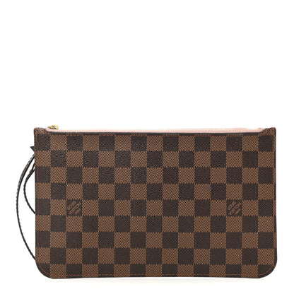 Louis Vuitton Damier Ebene Neverfull MM GM Pochette Rose Ballerine 1 of 11