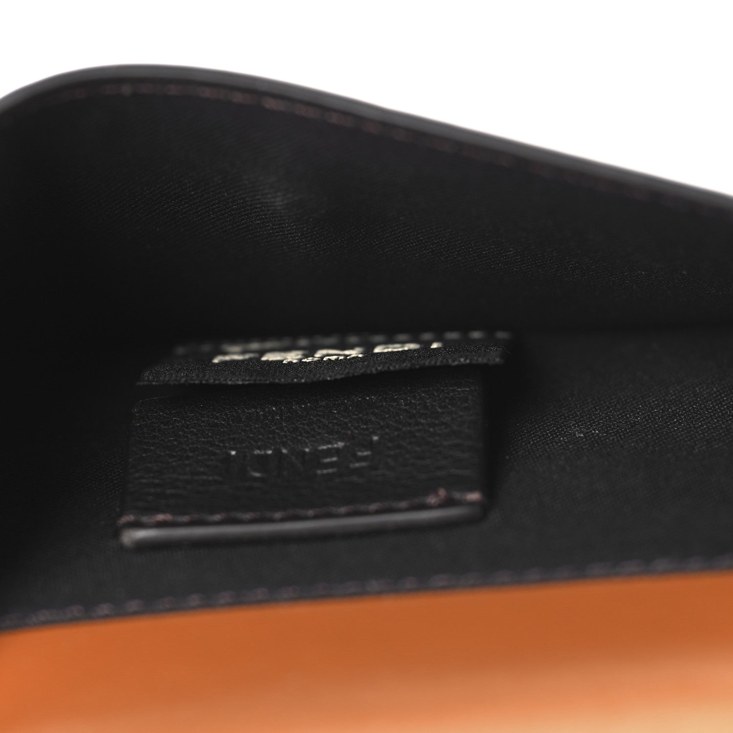 Fendi Vitello King Tamponato Logo Embossed Fold Over Card Holder Wallet Cuoio 5 of 7
