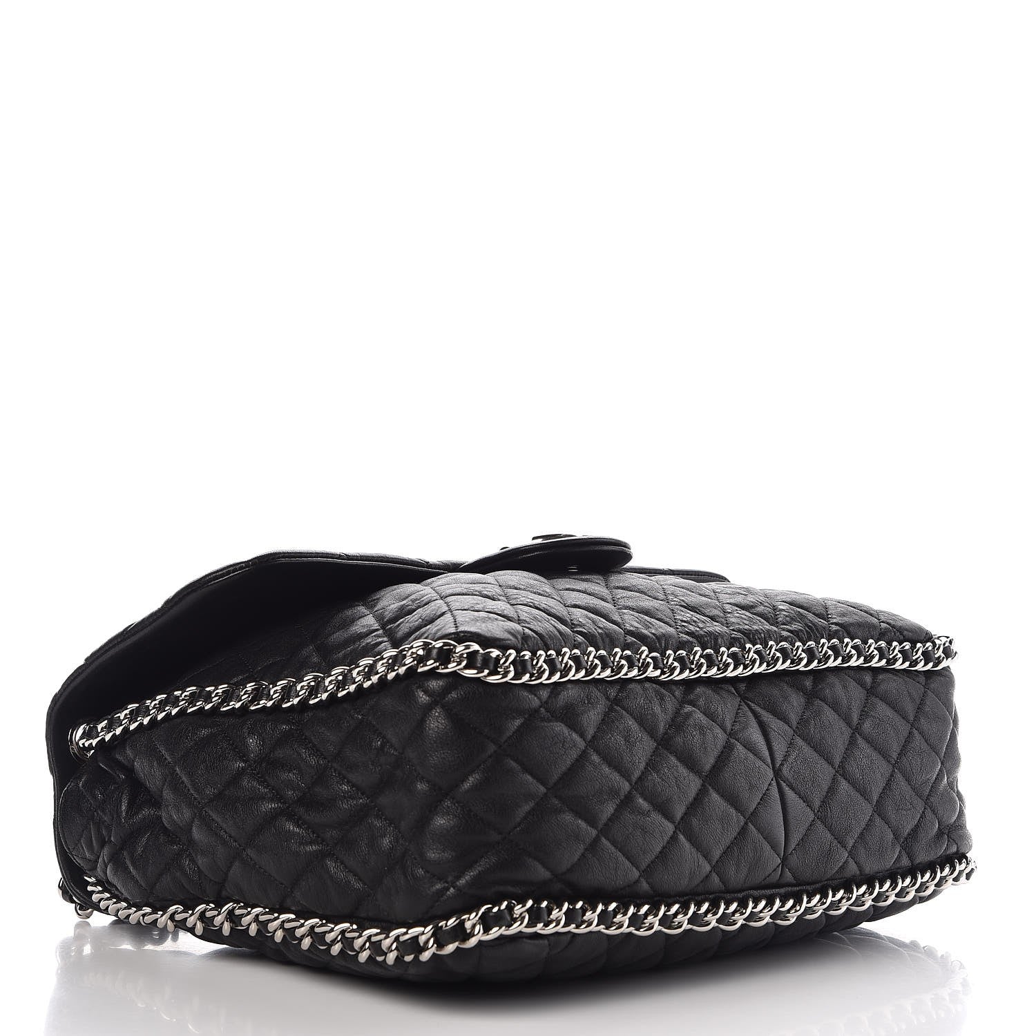 Chanel Washed Lambskin Quilted Maxi Chain Around Flap Black 4 of 7
