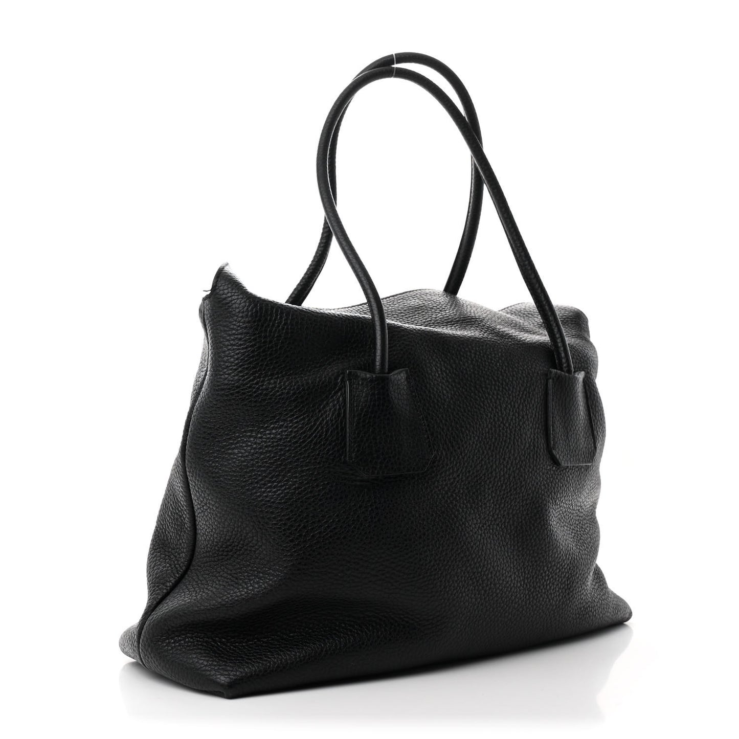 London Grainy Calfskin Medium Baynard Tote Black