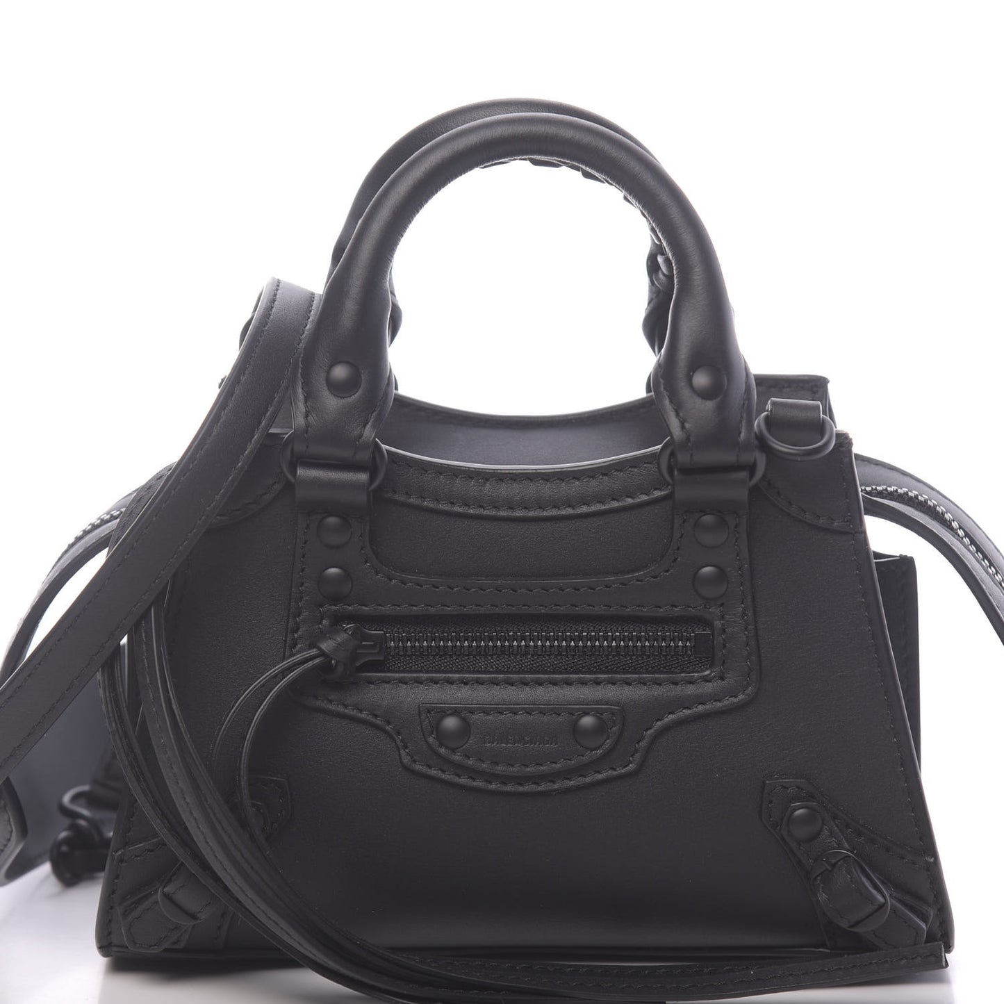 Smooth Calfskin Neo Classic Black Hardware Nano City Crossbody Black