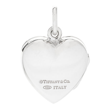 Tiffany Sterling Silver Heart Locket Pendant 3 of 5