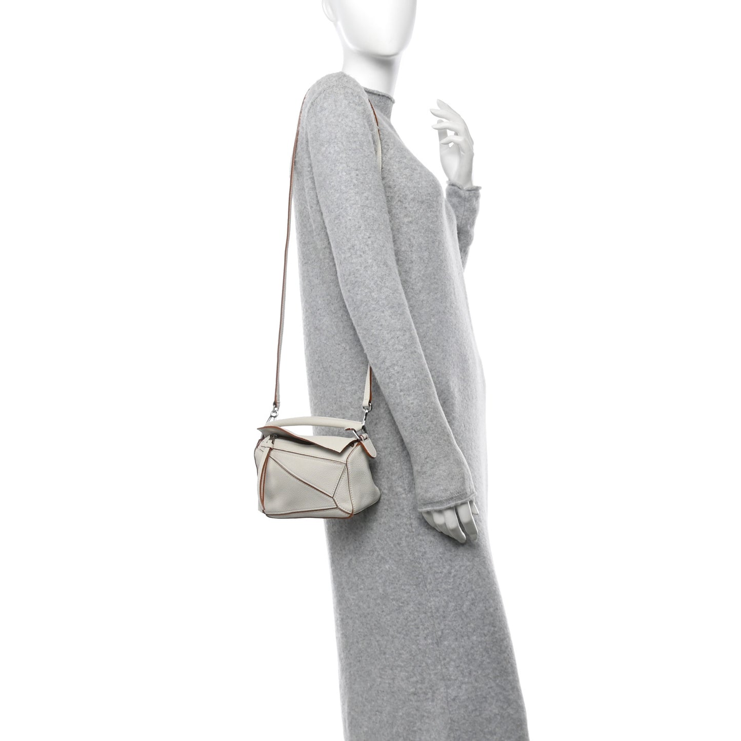 Calfskin Mini Puzzle Bag Soft White