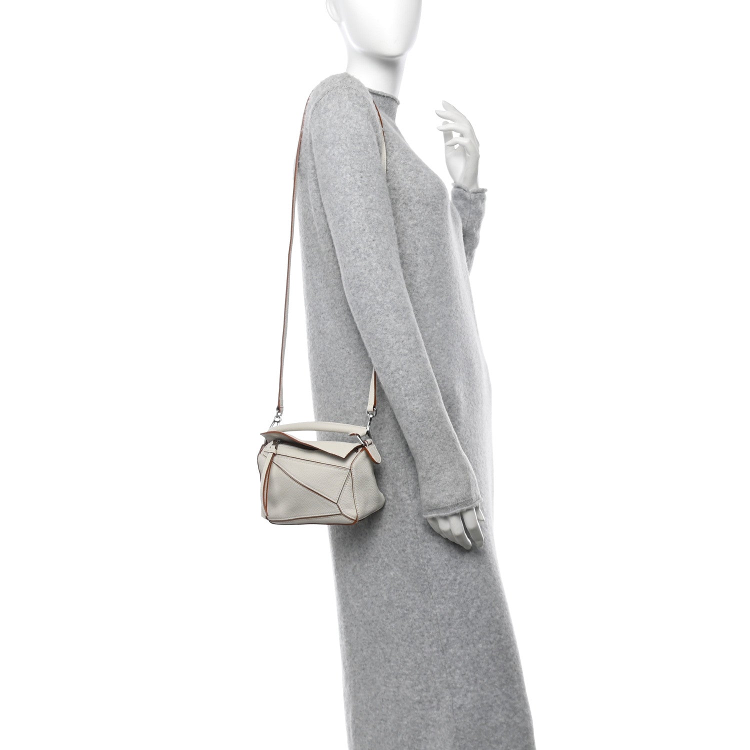 Loewe Calfskin Mini Puzzle Bag Soft White 2 of 10