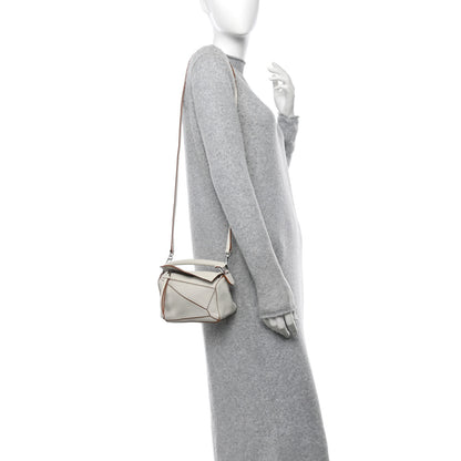 Loewe Calfskin Mini Puzzle Bag Soft White 2 of 10