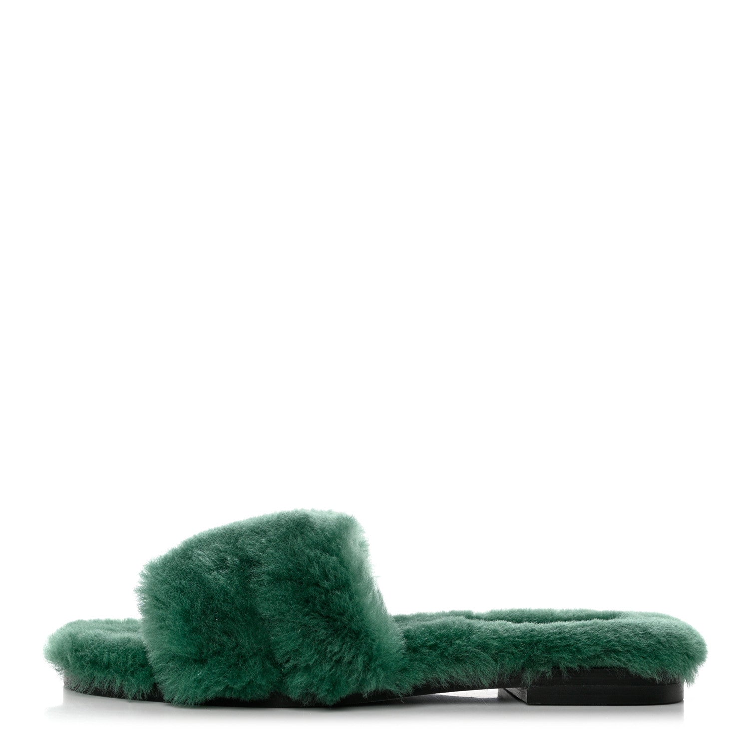 Hermes Woolskin Oran Sandals 36 Vert Anglais 1 of 8