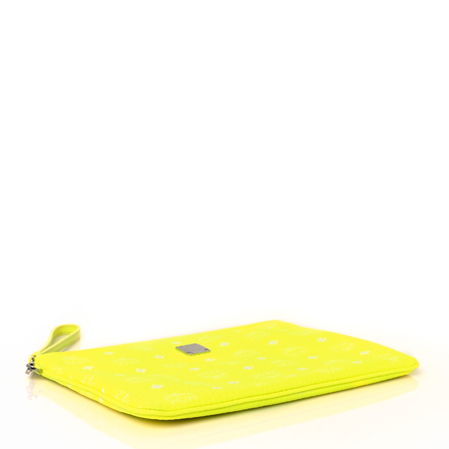 Visetos Calfskin Zip Pouch Yellow