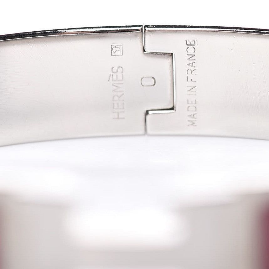Hermes Enamel Narrow Clic Clac H Bracelet PM Cyclamen 5 of 5