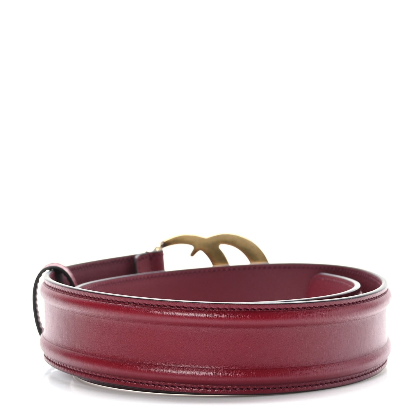 Ciny Lux Calfskin Patterned Double G 40mm Belt 85 34 Rubicund