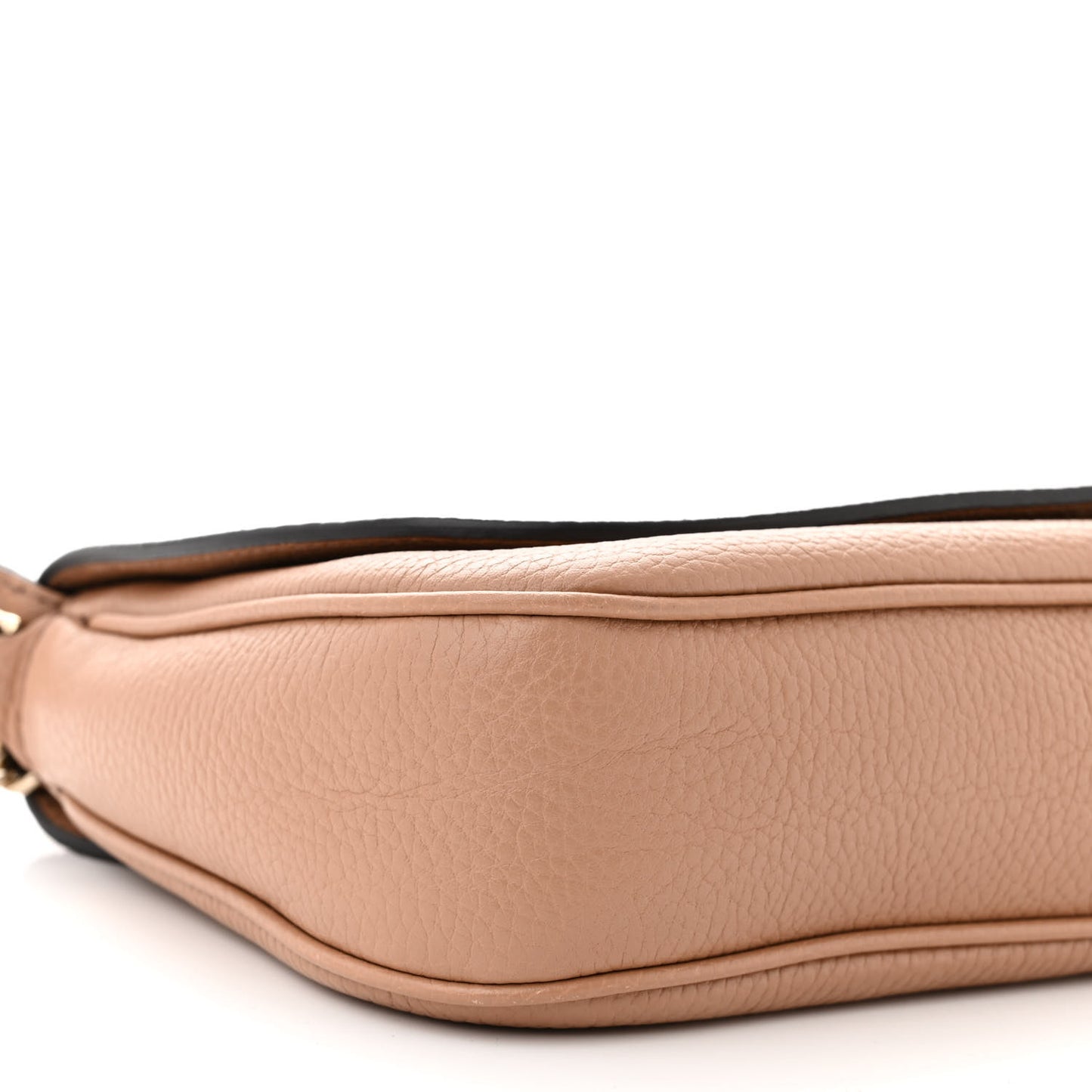Pebbled Calfskin Medium Soho Flap Crossbody Camelia