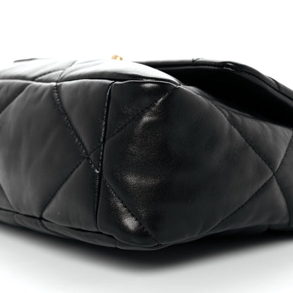 Chanel Lambskin Quilted Large Chanel 19 Flap Black 8 of 9