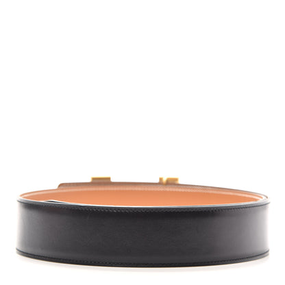 Hermes Box Chamonix 42mm Constance Reversible H Belt 95 Black Natural 2 of 5