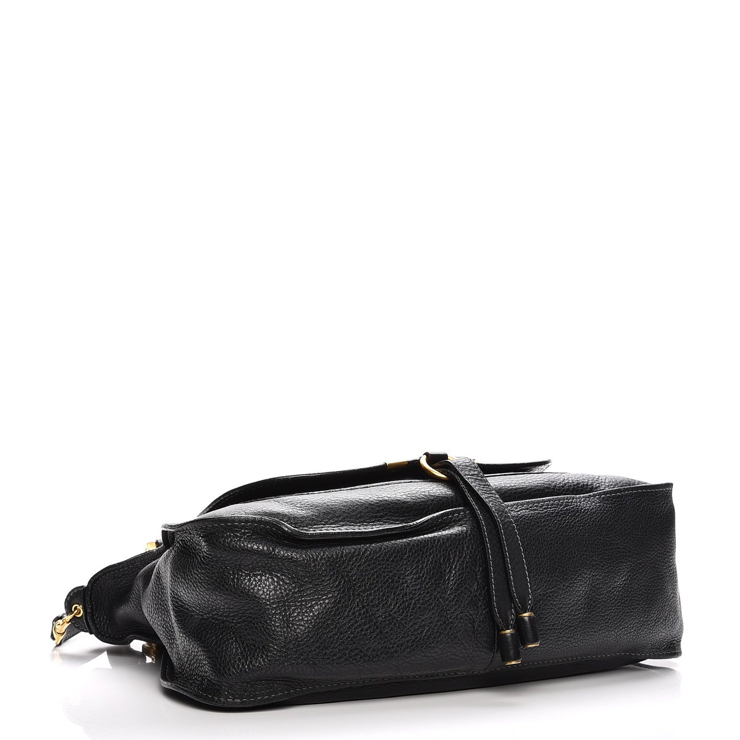 Calfskin Small Marcie Satchel Black