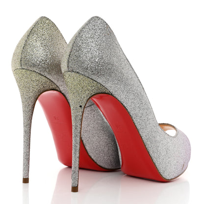 Christian Louboutin Glitter New Very Prive 120 Pumps 36 Drage Light Gold 4 of 9