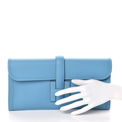 Hermes Swift Jige Elan 29 Clutch Bleu Du Nord Vert Verone 2 of 9