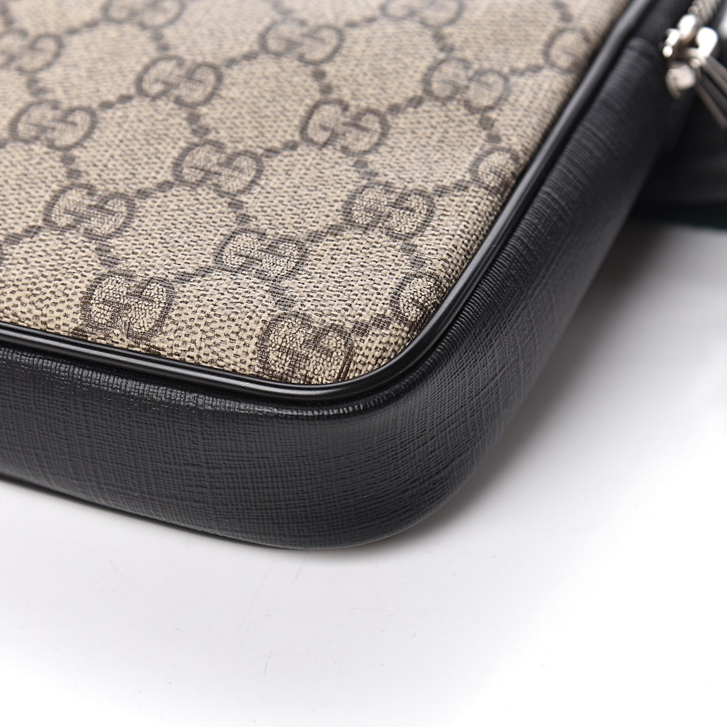 GG Supreme Monogram Web Belt Bag Black
