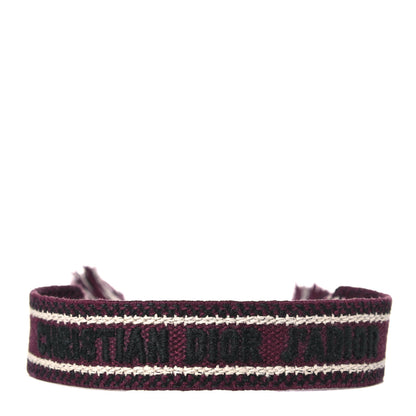 Christian Dior Woven Cotton J'Adior Friendship Bracelet Burgundy 1 of 4