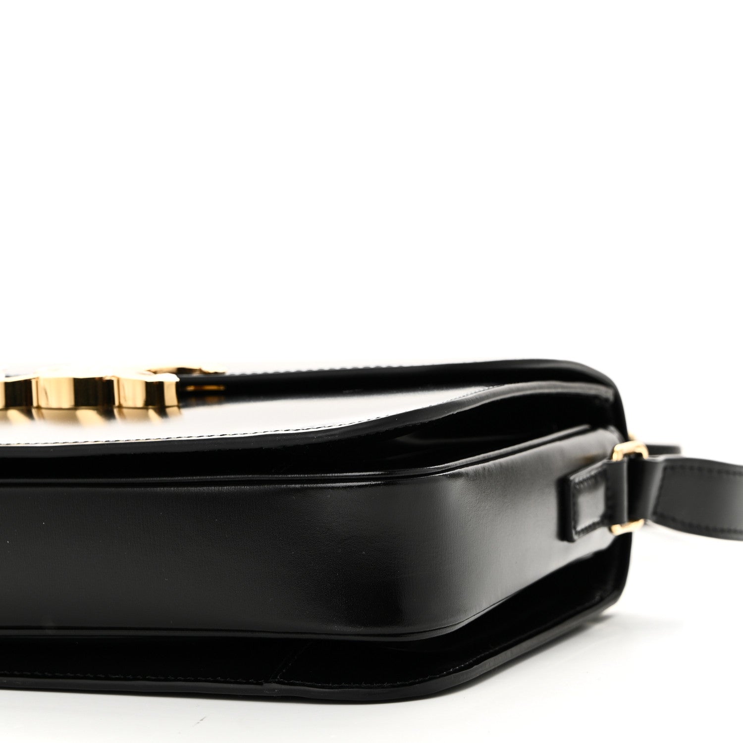 Celine Shiny Calfskin Medium Triomphe Black 10 of 10