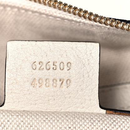 Gucci GG Supreme Monogram Flora Web Small Ophidia Half Moon Hobo White 7 of 14