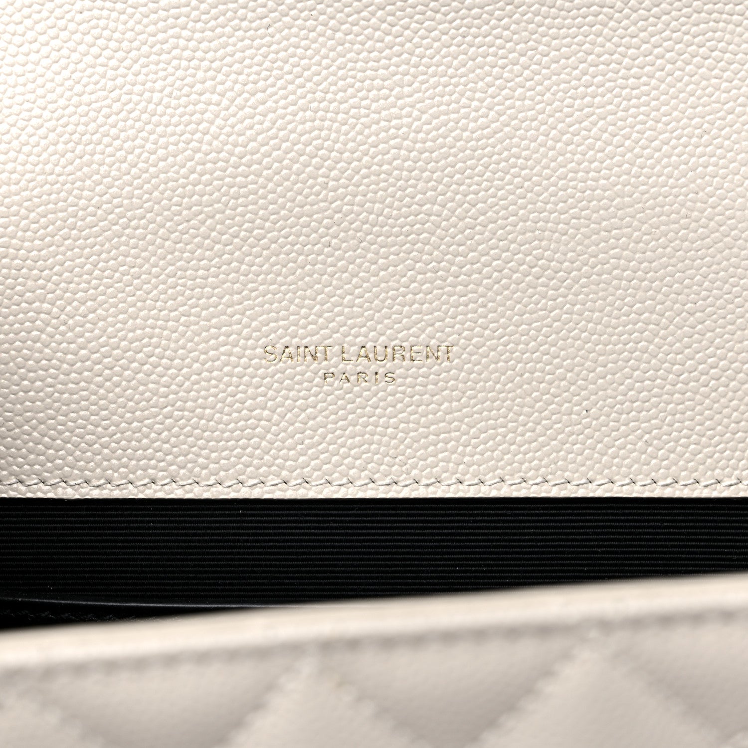 Saint Laurent Grain De Poudre Textured Mixed Matelasse Triquilt Small Monogram Satchel Blanc Vintage 5 of 8