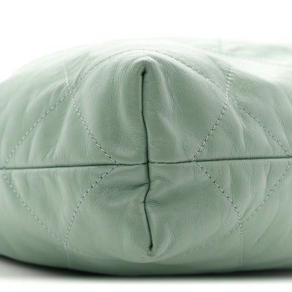 Chanel Shiny Calfskin Quilted Small Chanel 22 Light Green 10 of 11