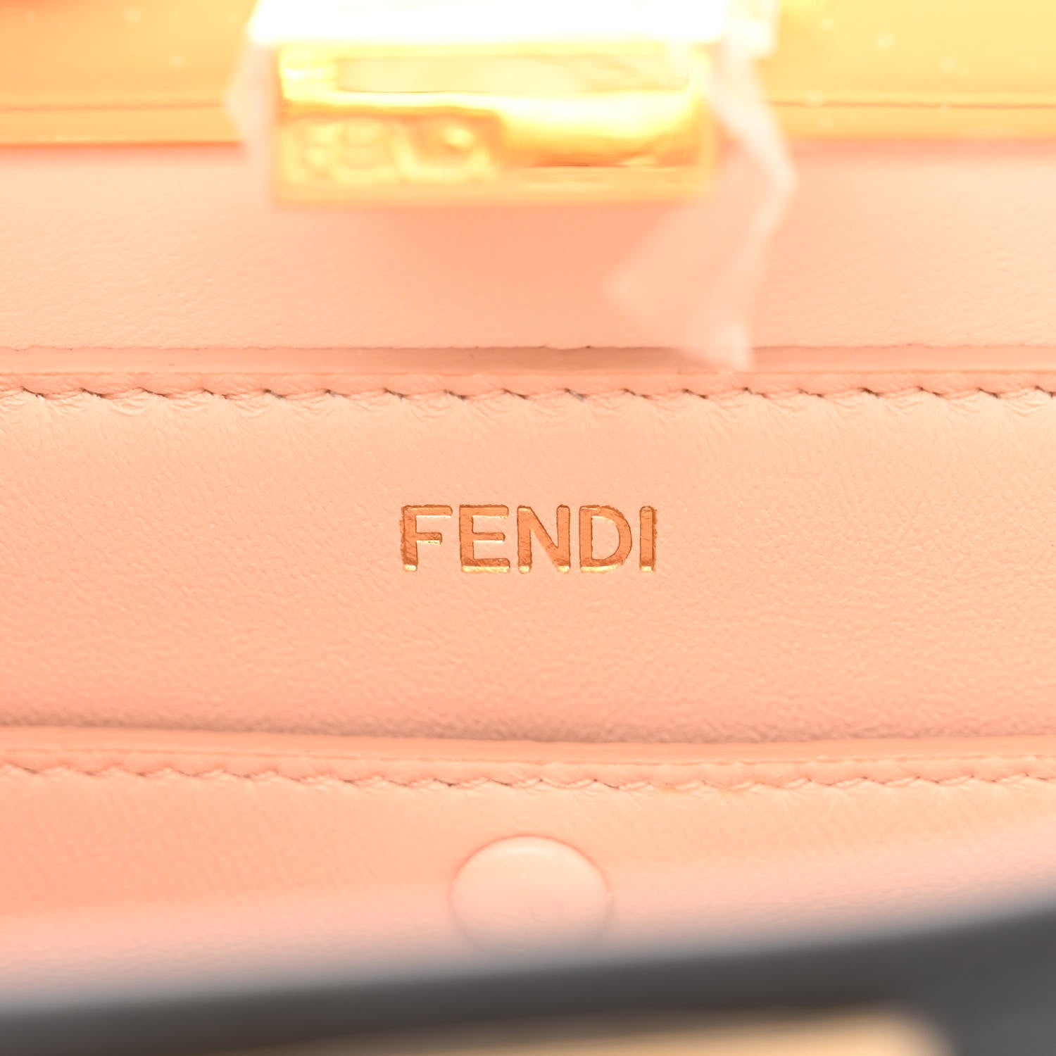 Fendi Vitello King Luxor Shiny Nappa Medium Peekaboo I SEE U East West Satchel Black Light Rose 6 of 11