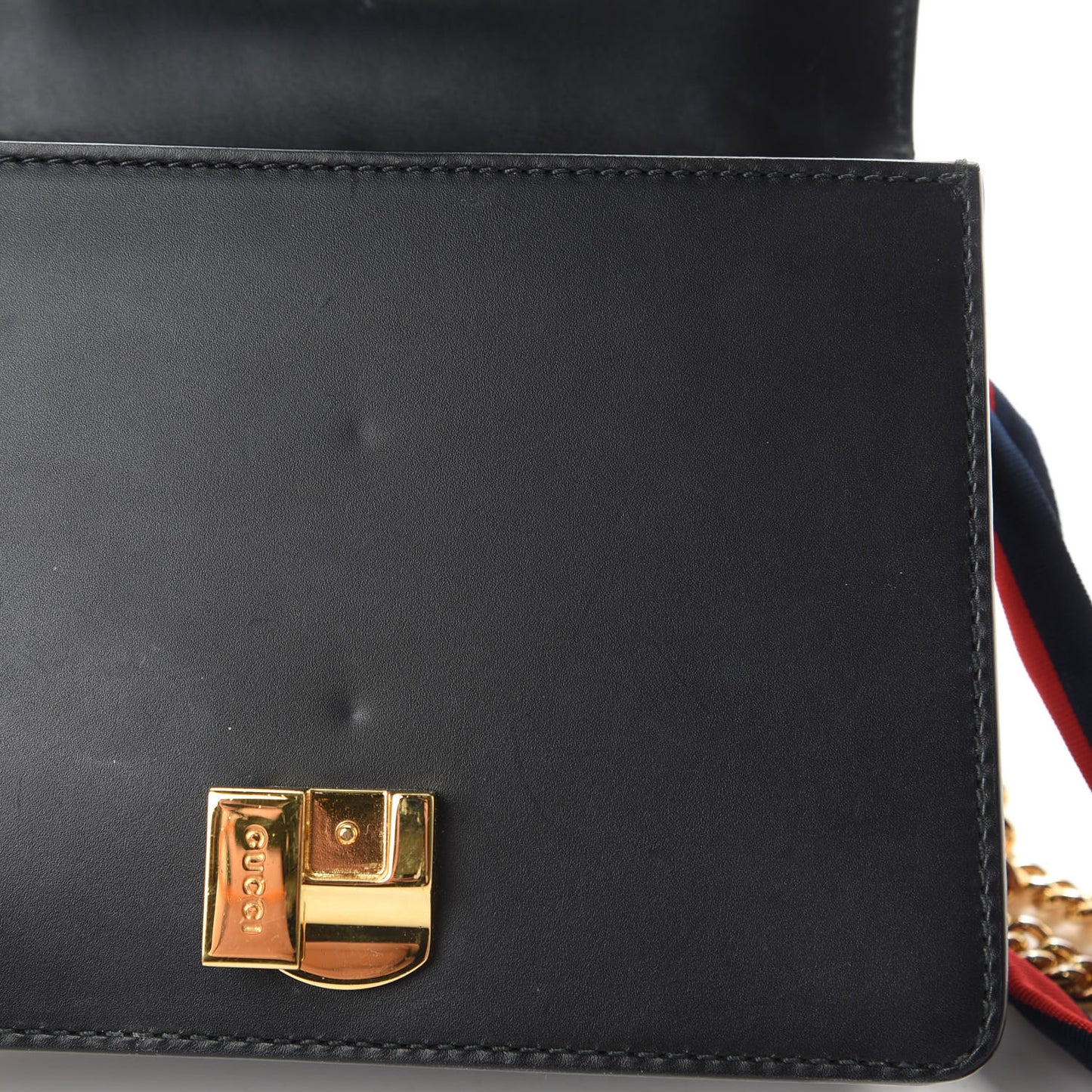 Calfskin Mini Sylvie Chain Shoulder Bag Black