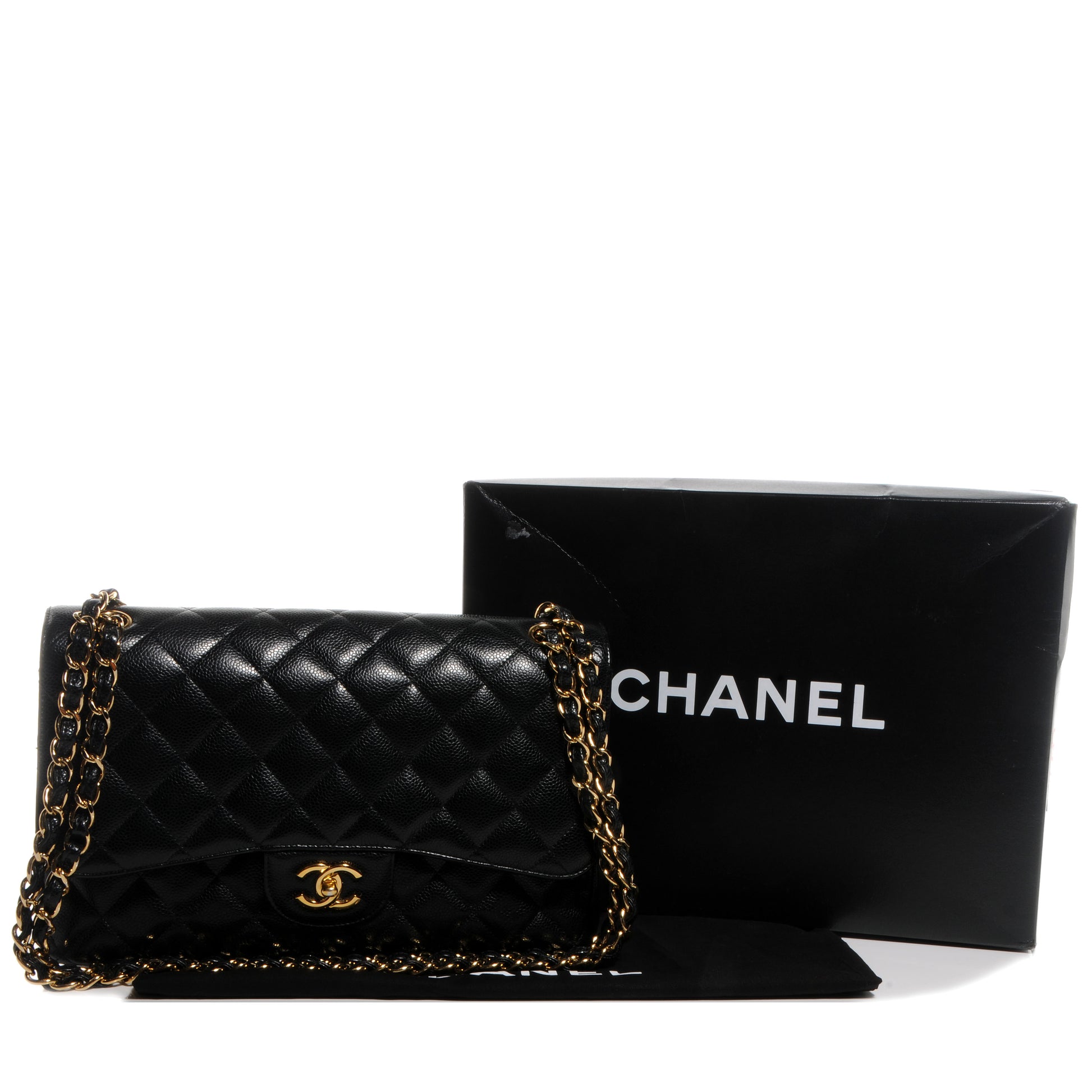 Chanel Caviar Quilted Jumbo Double Flap Black 5 of 9
