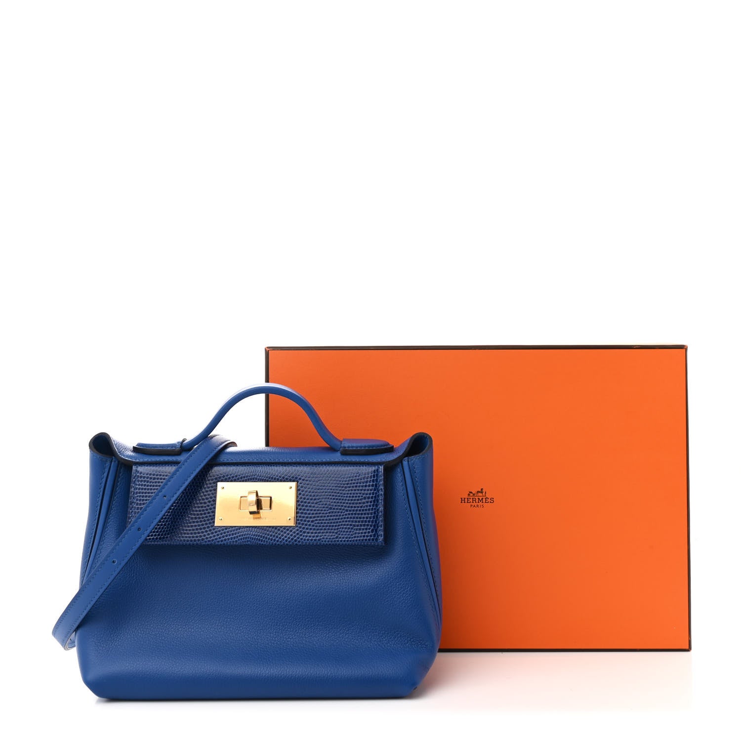 Hermes Evercolor Swift Lizard Touch 24/24 21 Bleu France Bleu Saphir 11 of 11