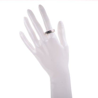 Cartier 18K White Gold 3 Diamond 5.5mm LOVE Ring 57 8 2 of 10