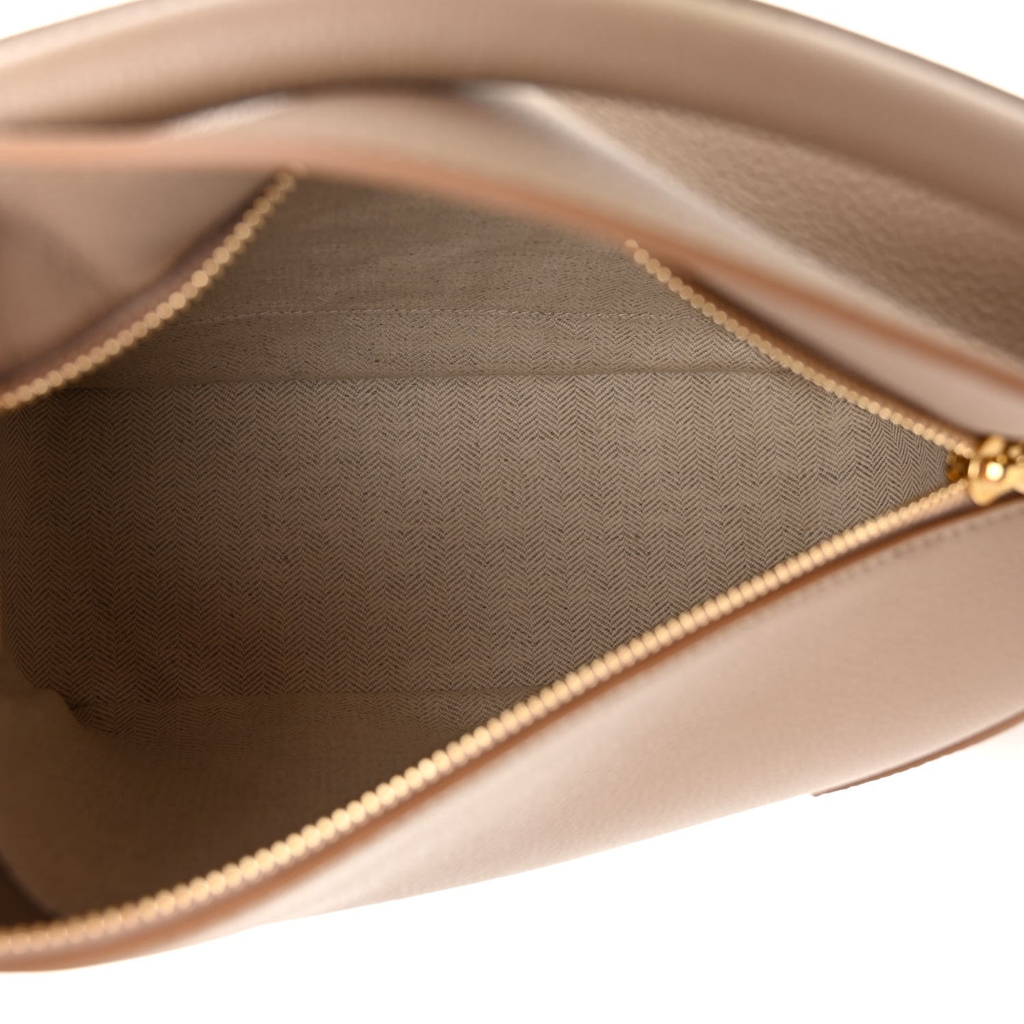 Grained Calfskin Small Puzzle Edge Bag Sand