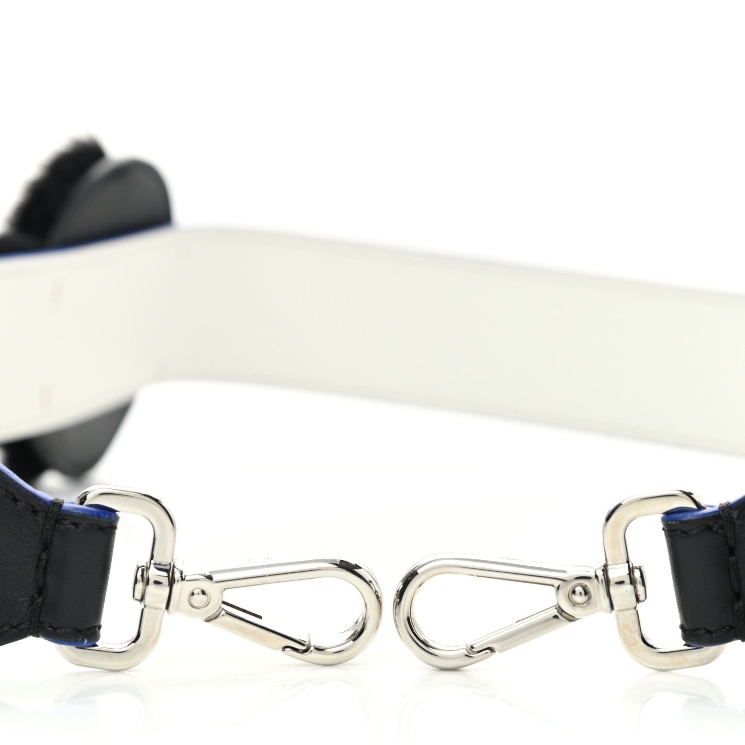 Fendi Vitello Dolce Mink Fur Karlito Inlay Strap You Black Multicolor 3 of 4