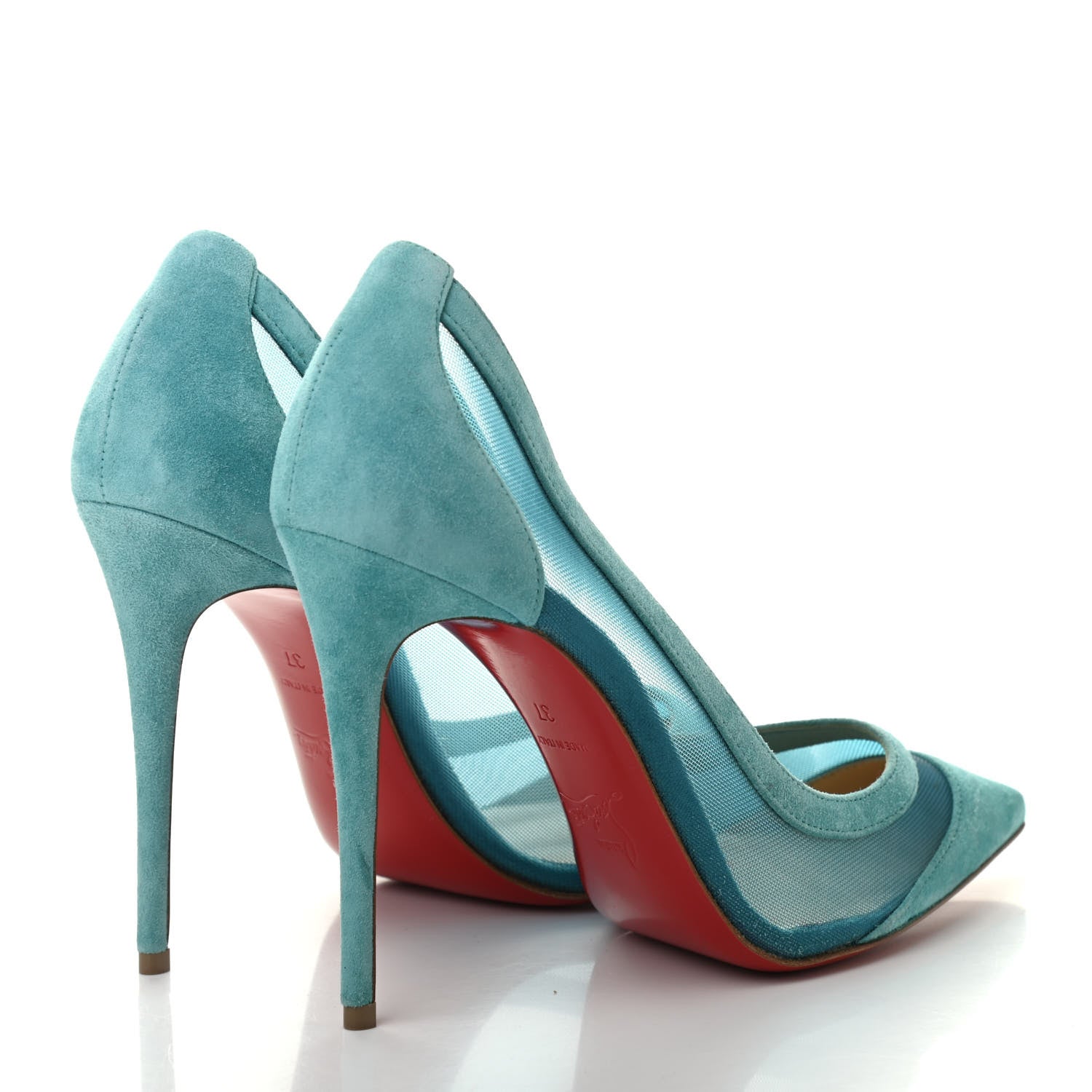 Christian Louboutin Veau Velours Rete Galativi 100 Pumps 37 Noumea 4 of 8