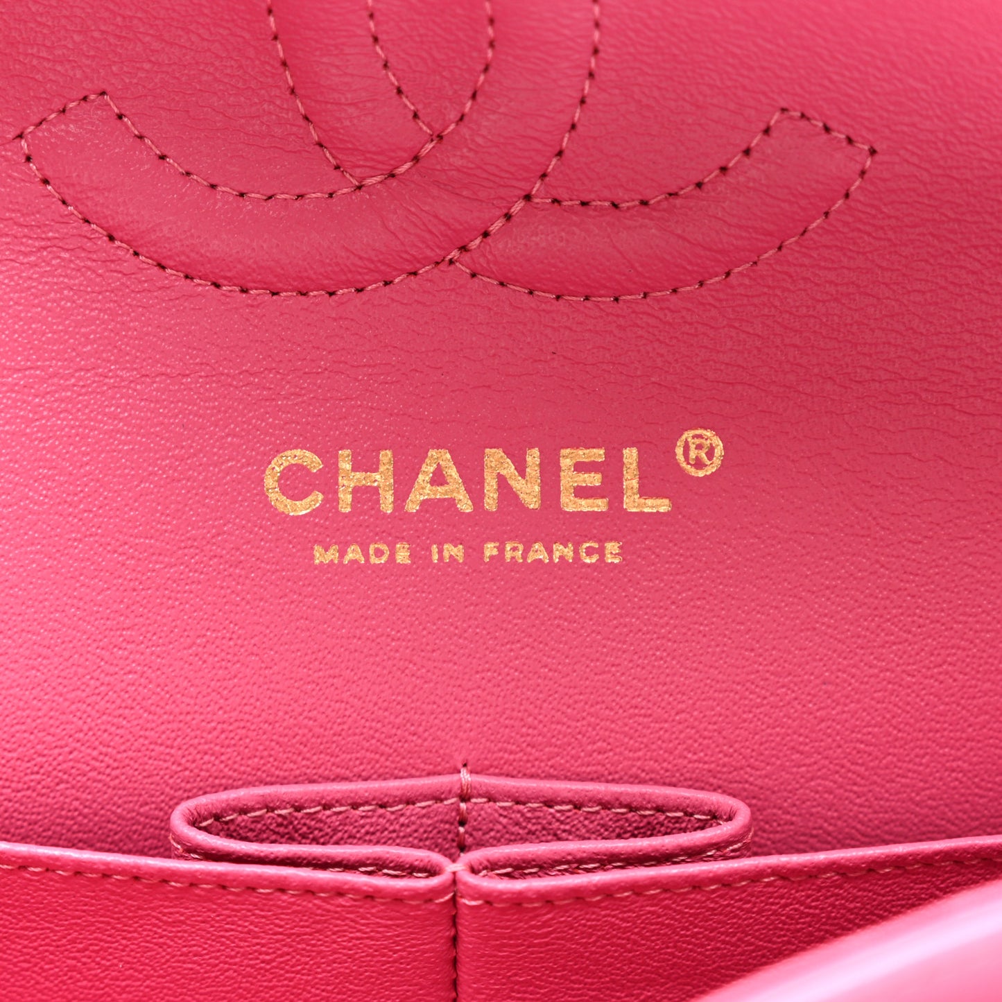 Lambskin Quilted Medium Double Flap Pink