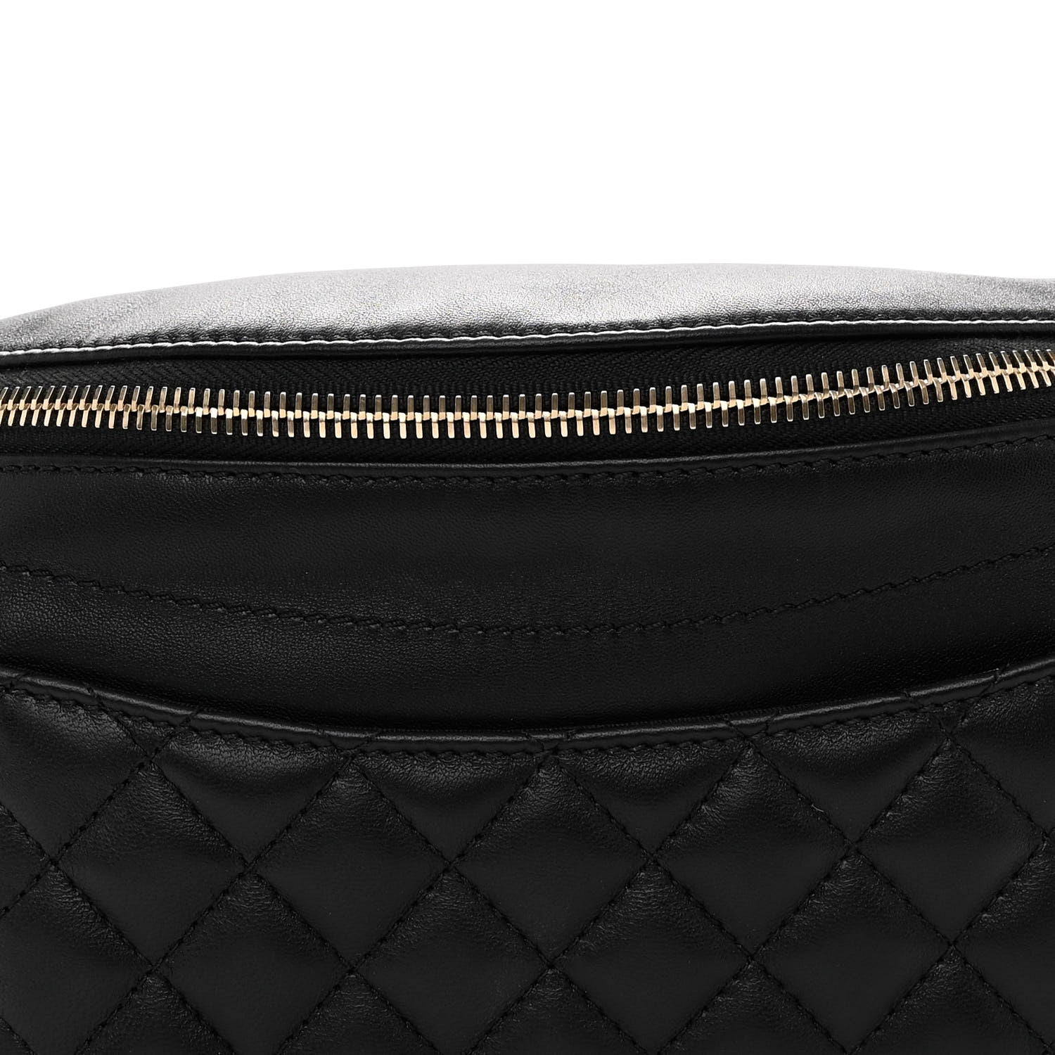Chanel Lambskin Quilted Waist Bag Fanny Pack Black 8 of 11