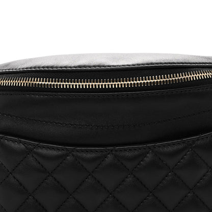 Chanel Lambskin Quilted Waist Bag Fanny Pack Black 8 of 11
