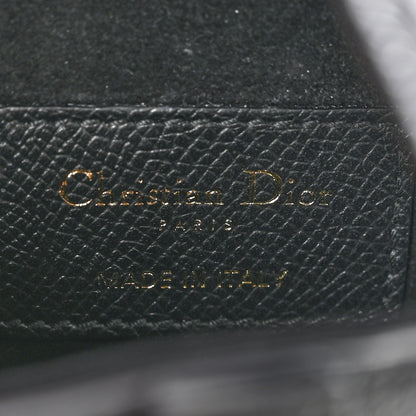 Christian Dior Grained Calfskin Mini Saddle Bag With Strap Black 6 of 13