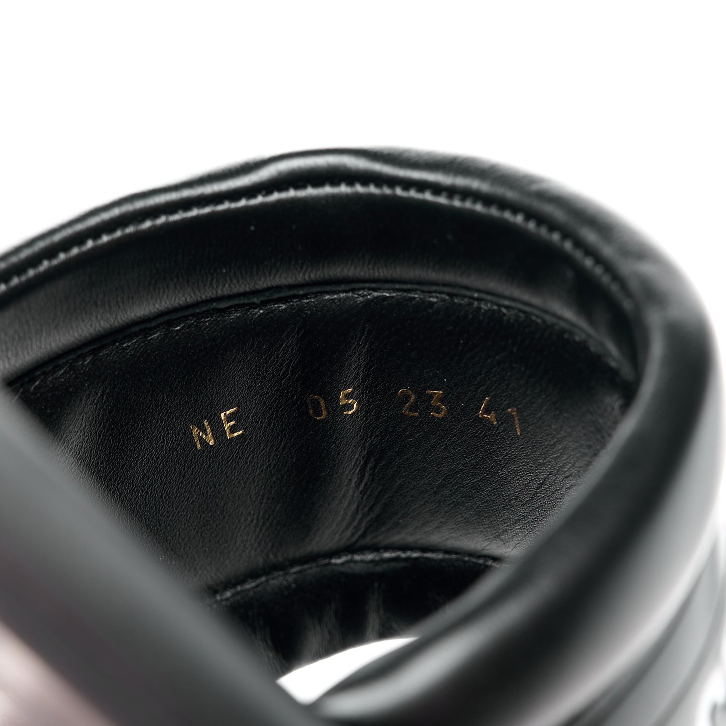 Lambskin Embossed Every-D Flat Slide Sandals 41 Black