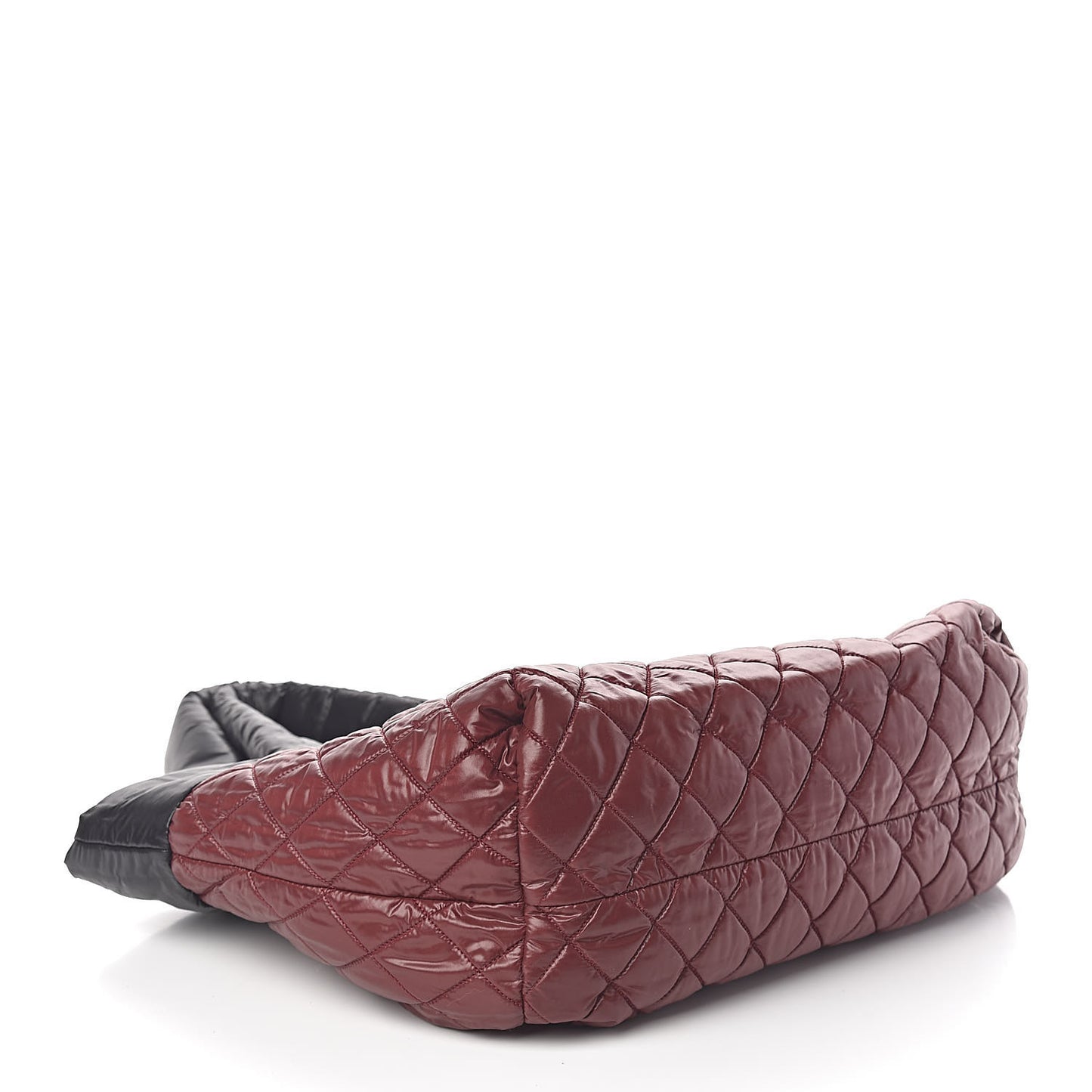 Nylon Quilted Medium Coco Cocoon Reversible Tote Black