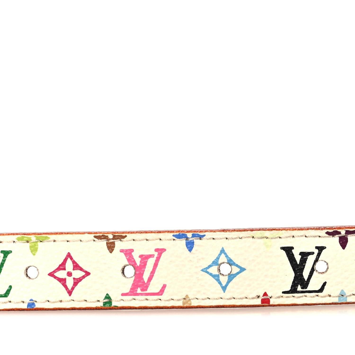 Louis Vuitton Monogram Multicolor Belt 90 36 White 3 of 5