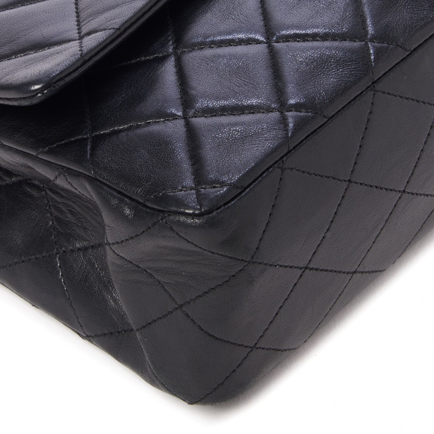 Chanel Lambskin Quilted Medium Double Flap Black 6 of 10