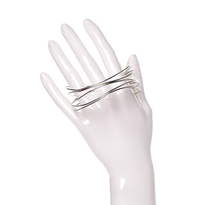Tiffany Sterling Silver Elsa Peretti 5 Row Wave Bracelet 2 of 3