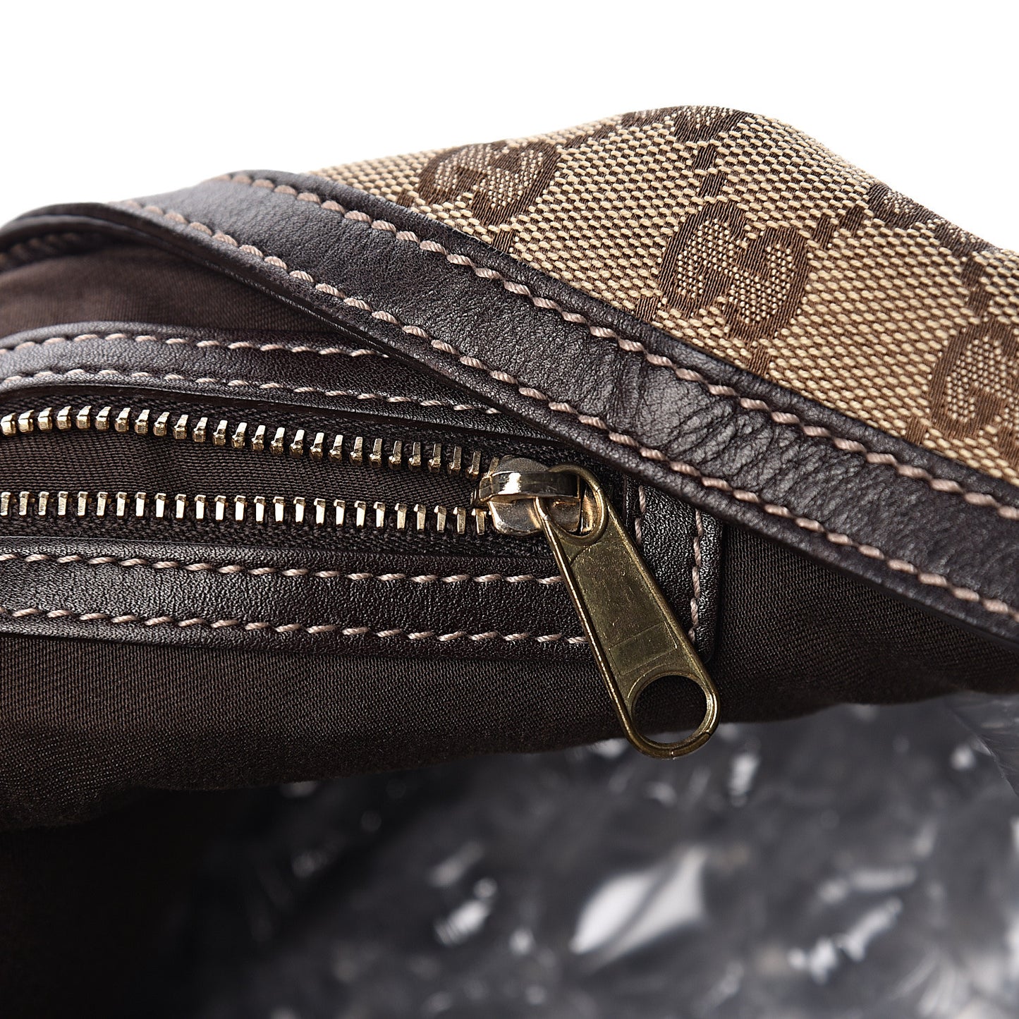 Monogram Large Wave Hobo Dark Brown