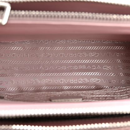 Prada Satin Crystal Mini Galleria Double Zip Tote Alabastro 5 of 11