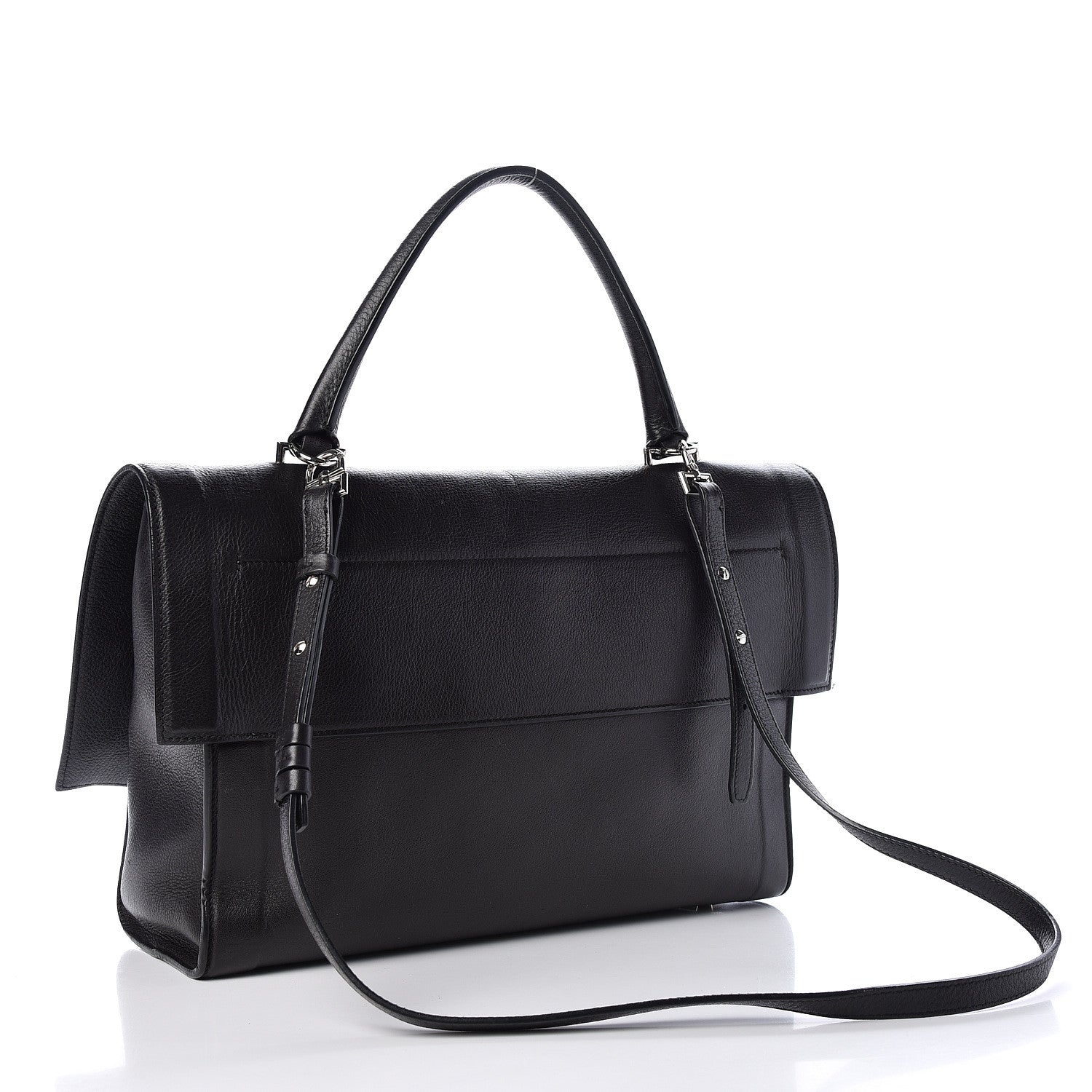 Givenchy Grained Calfskin Medium Shark Lock Satchel Black 3 of 10