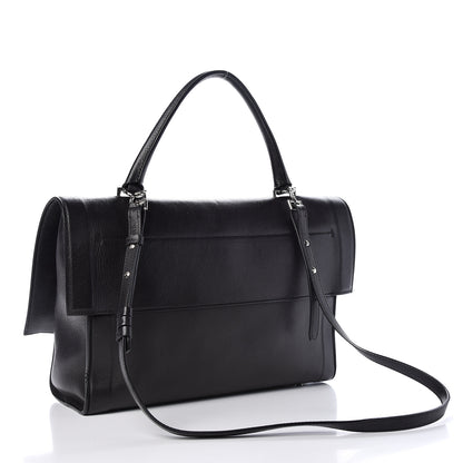 Givenchy Grained Calfskin Medium Shark Lock Satchel Black 3 of 10