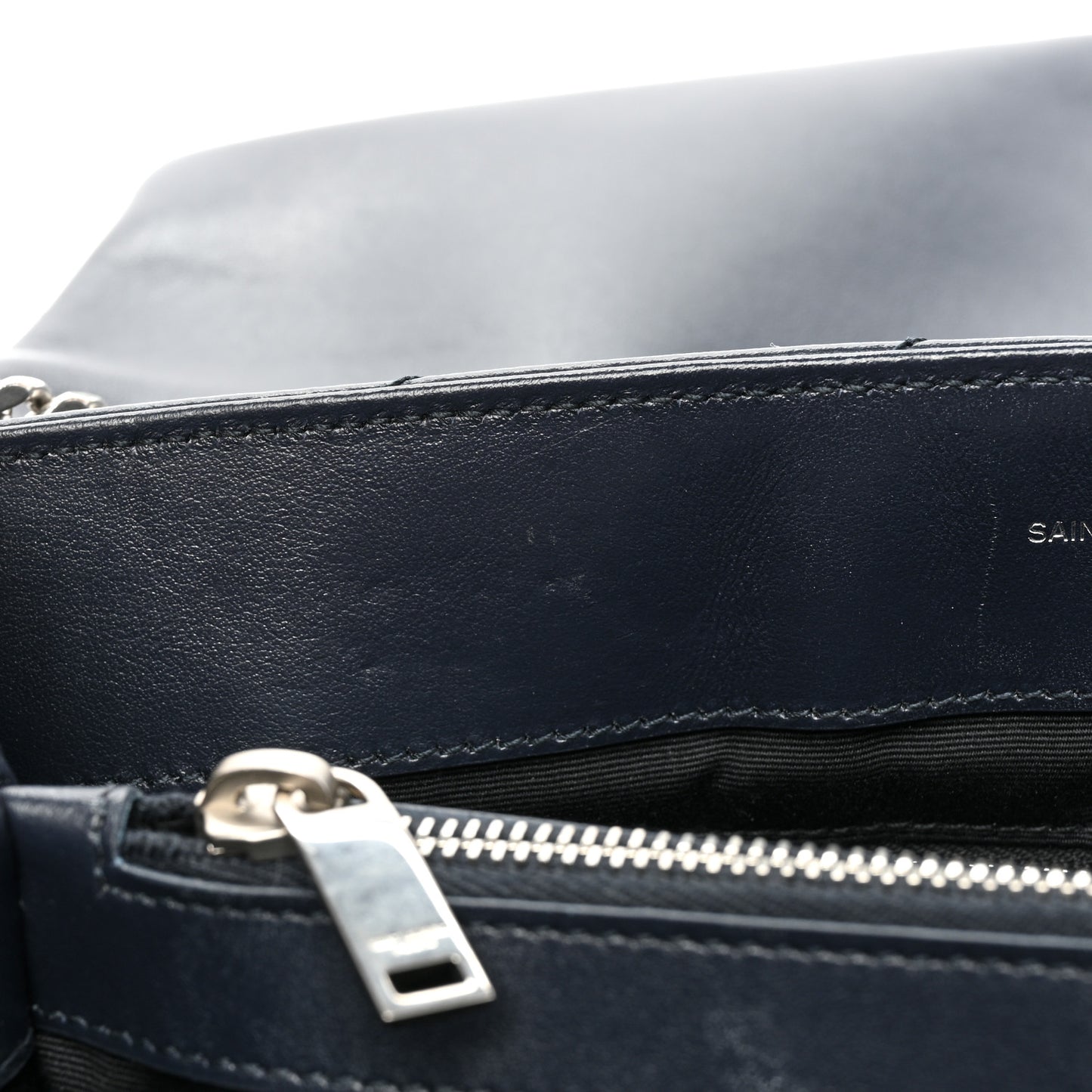 Calfskin Y Quilted Monogram Medium Loulou Chain Satchel Medium Blue